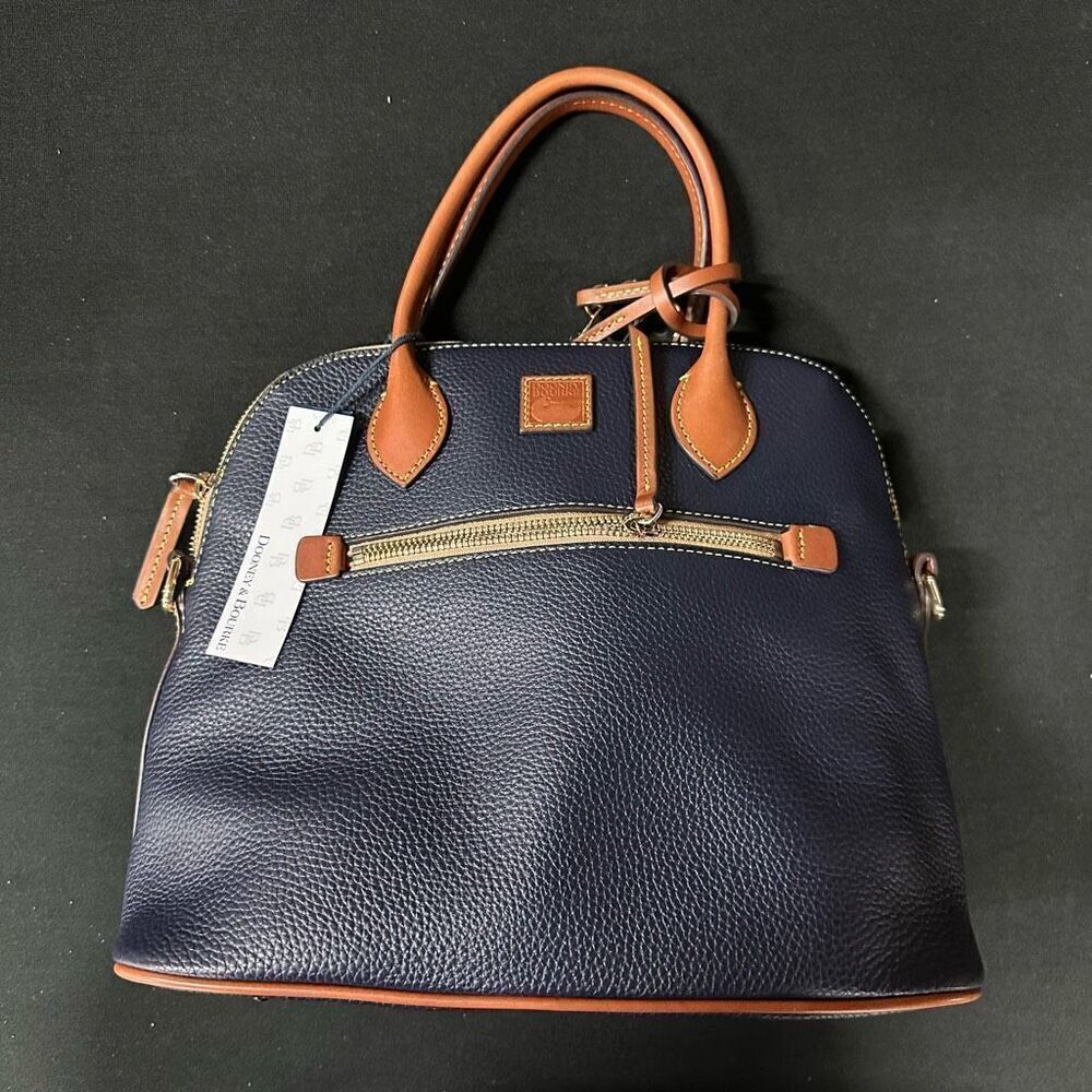 New Dooney And Bourke Pebble Grain Large Domed Satchel